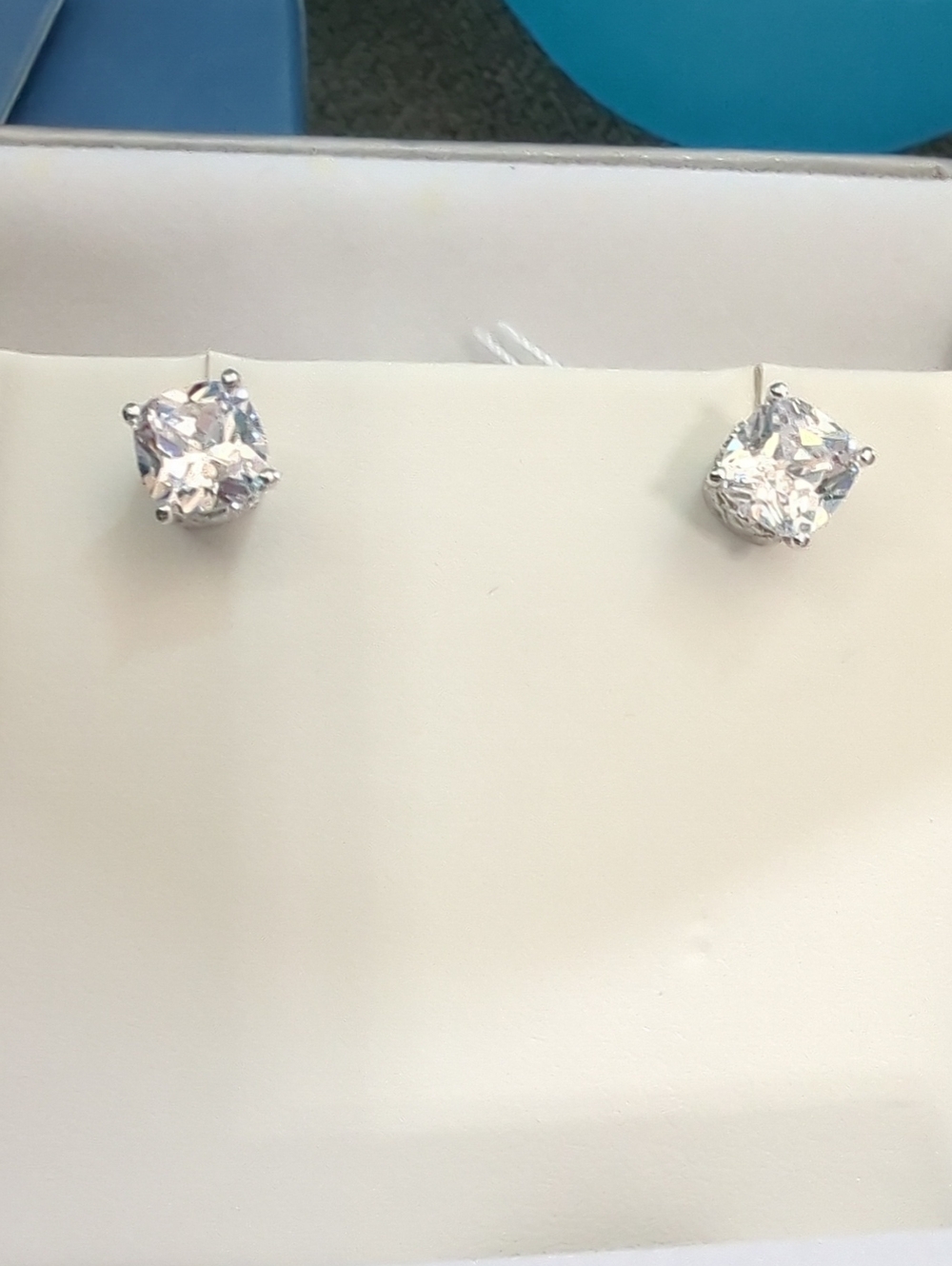 Vanna k Silver Clear Sparkling Cubic Zirconia Stud Earrings